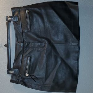 Milly Of New York Leather Mini Skirt